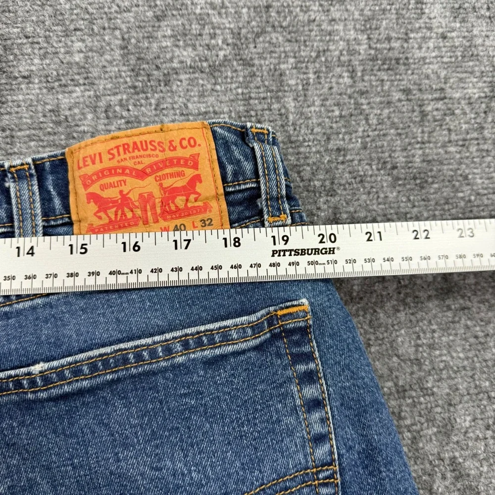 Levi Strauss 505 Jeans W40 L32 Blue‎ Denim Straight Fit Casual Men's